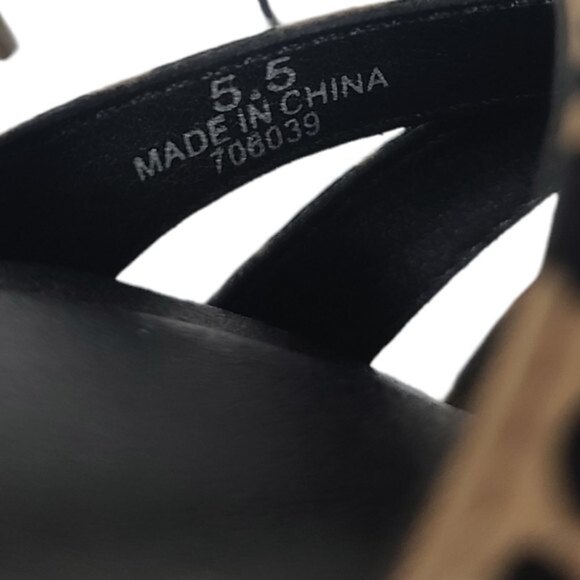 Asos Husky Animal Print Lace Up Heels 5.5 - Picture 8 of 9